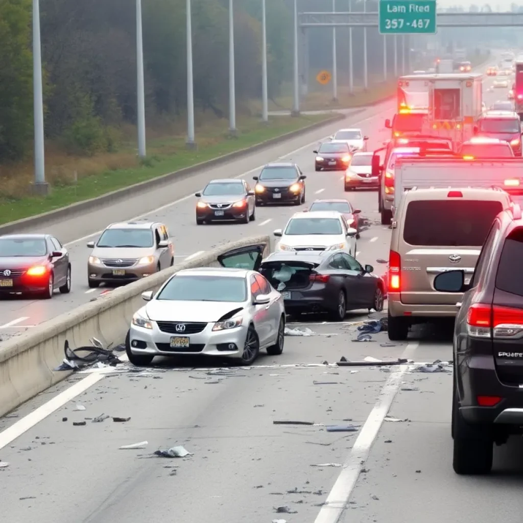 Multiple vehicle accident on Interstate 35 in Round Rock