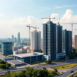 Conceptual image of urban development in Georgetown city