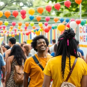 Community members celebrating inclusivity and diversity at Taylor Pride festival
